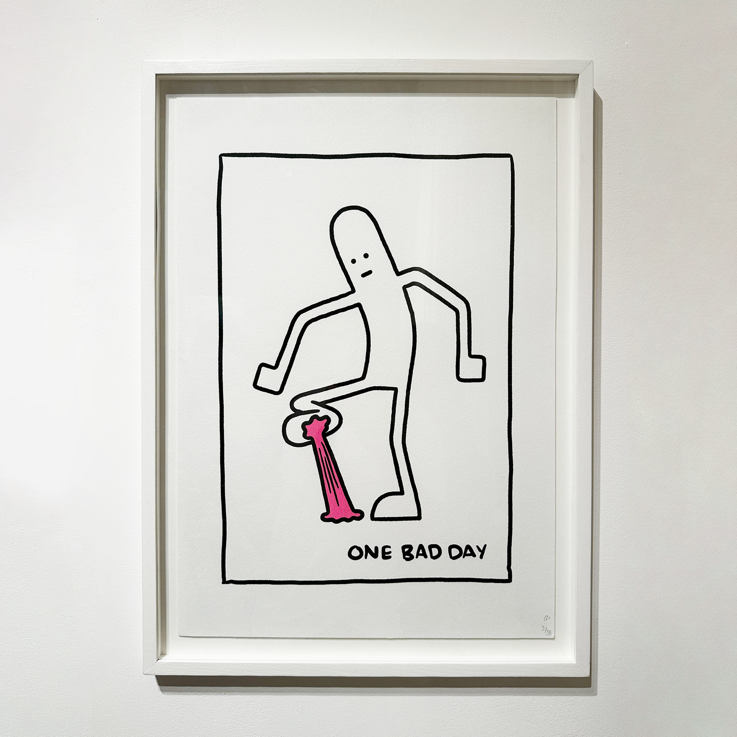 'sticky situation.' screen print